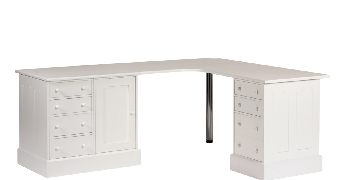 Large l shaped desk with shop drawers