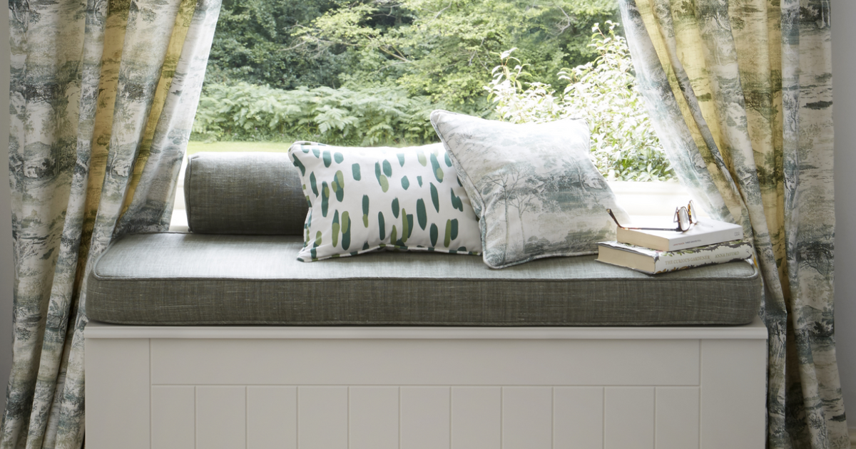 Foam seat pads with zipped and piped cover The Dormy House