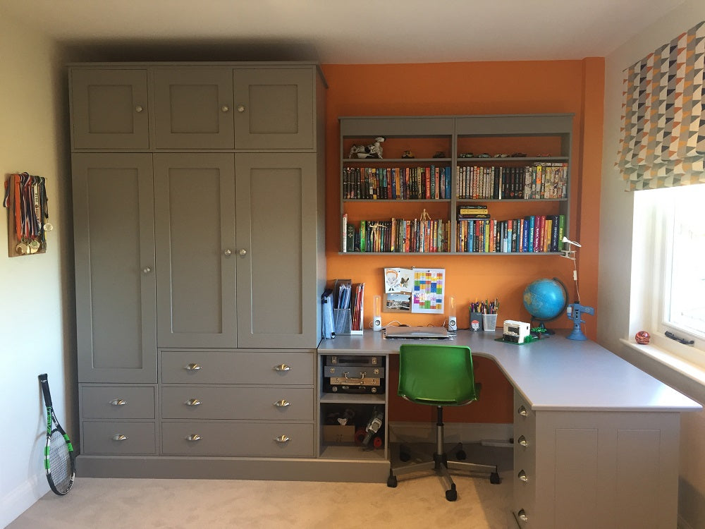 Corner desk best sale with wardrobe