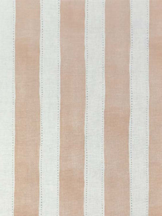 Dotted Tent Stripe 01- apricot on cream linen