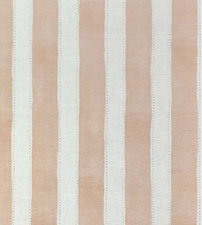Dotted Tent Stripe 01- apricot on cream linen