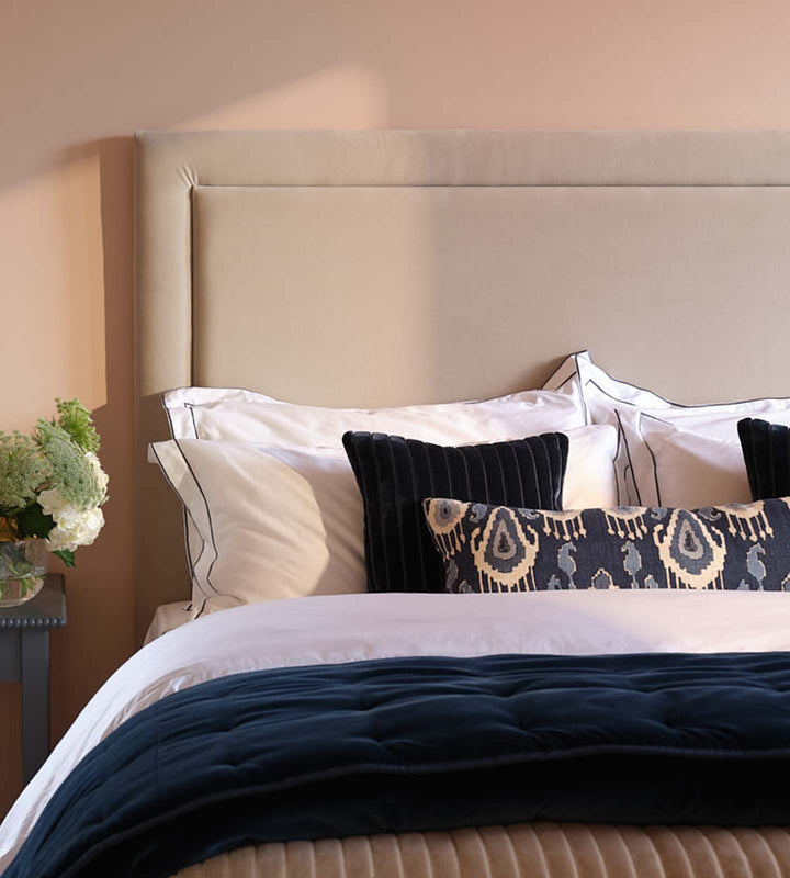 Headboard with a padded border