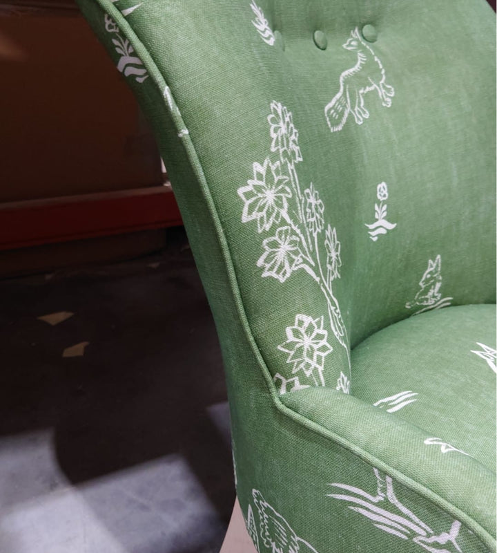 Ripley spoonback chair with skirt