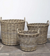 Bruton round rattan basket