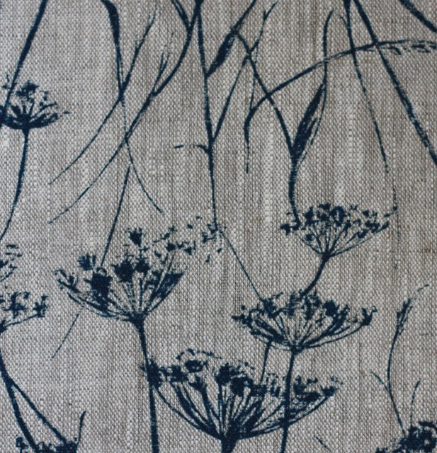 Cowparsley 01 - blue on natural