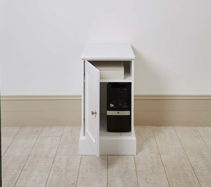 Corner desk with three pedestals