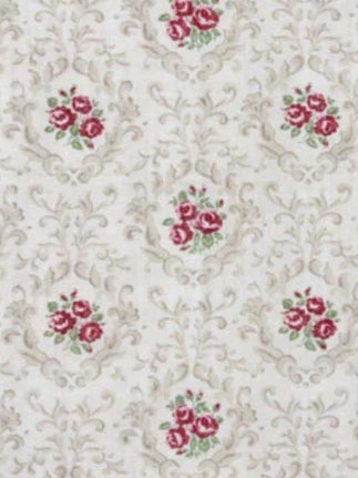Posy aged linen 02 - ivory