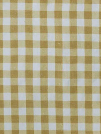 Vintage check linen 03 - mustard