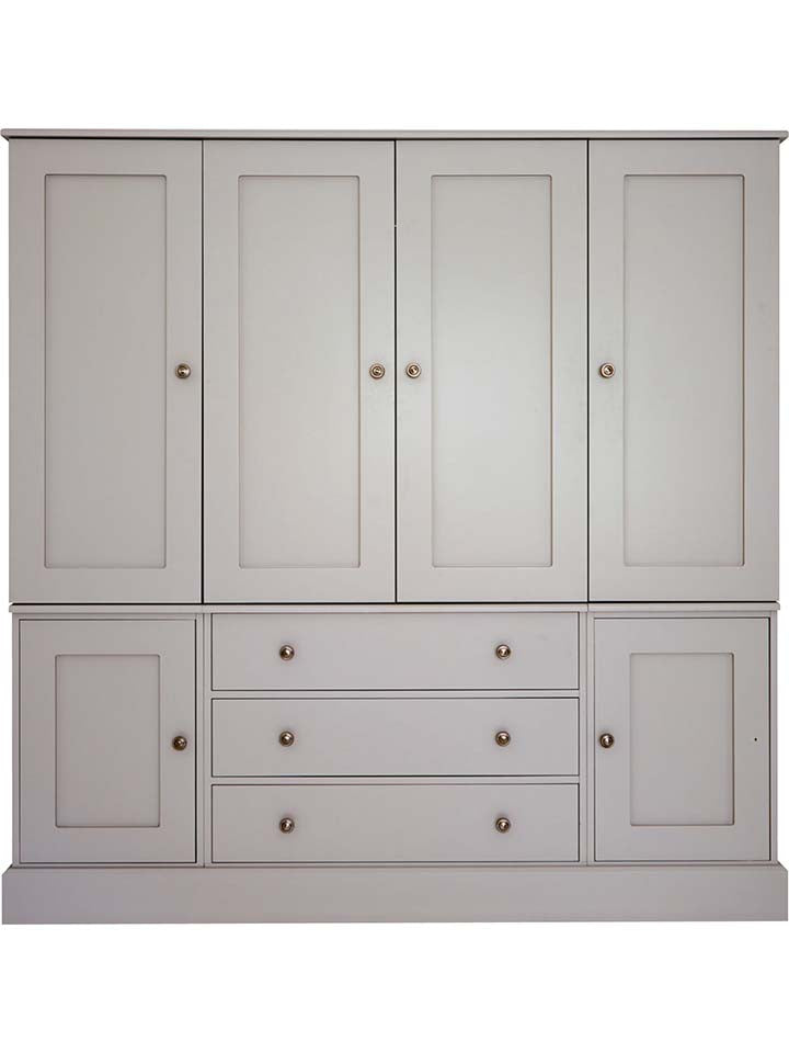 Low height clearance white wardrobe