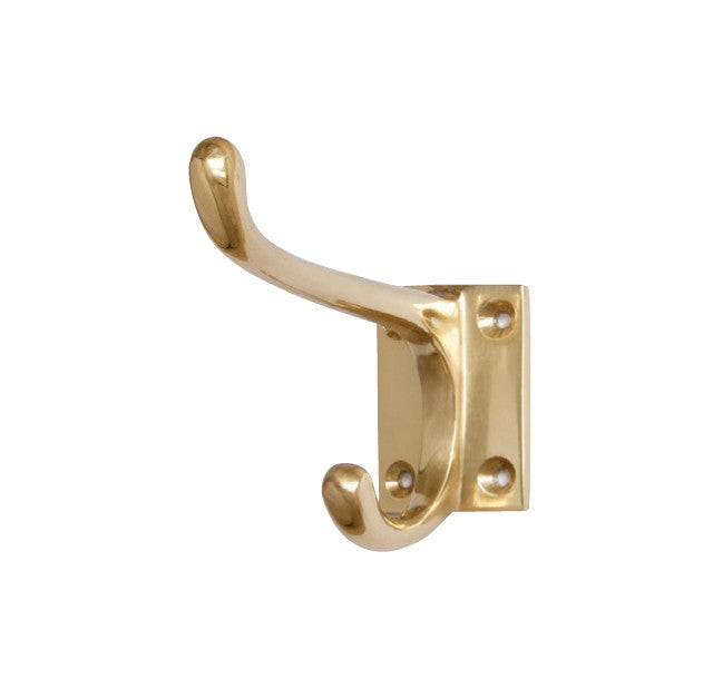 3901 Hat & Coat Hook Nouveau Polished Brass H115xP80mm – Early