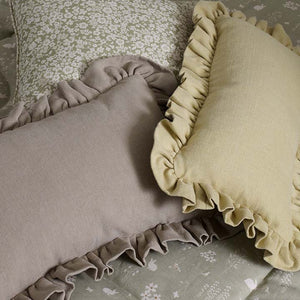 Frilled cushions