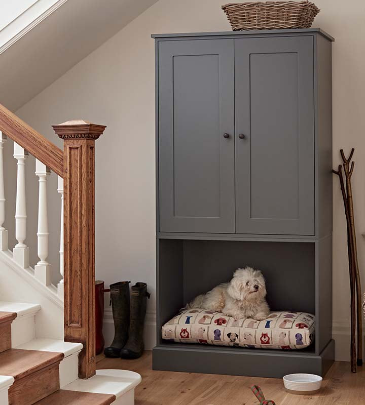 Portland Dog bed cupboard with storage The Dormy House
