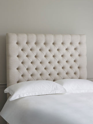 Deep buttoned headboard