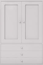 Double top cupboard with hanging rail + 3 drawer base