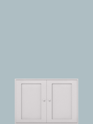 Oak double cupboard pedestal