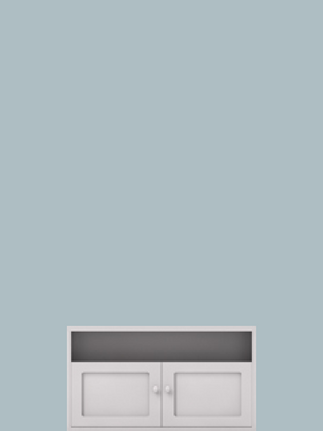 Double cupboard with shelf