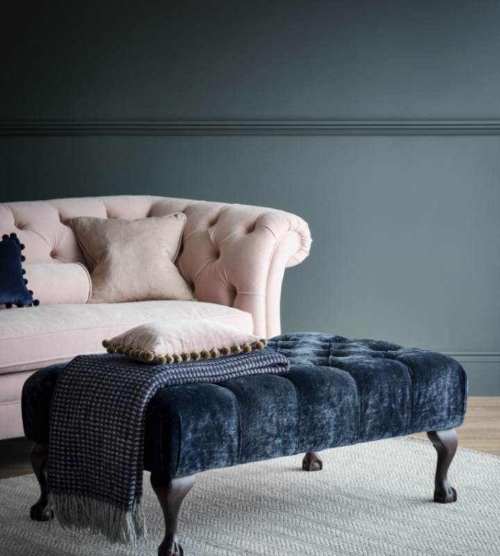 Evesham deep buttoned footstool