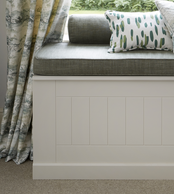 Foam seat pads with zipped and piped cover The Dormy House