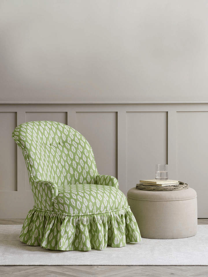 Ripley spoonback chair with skirt The Dormy House