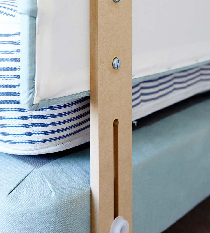 Calico covered headboards