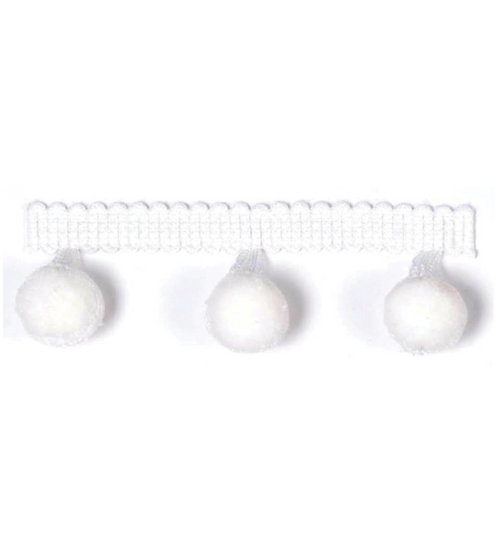 White pom pom trim