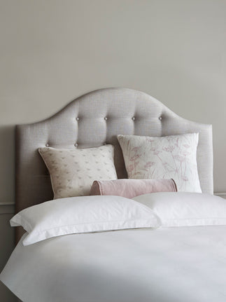 Shallow buttoned headboard