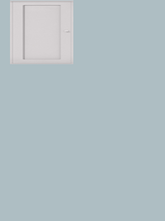 Single top cupboard hinged left
