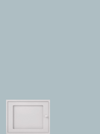 Single base cupboard left hinged