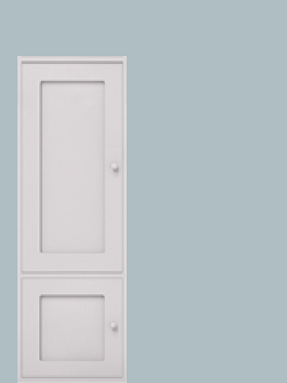 Single cupboard with hanging rail hinged left + single base cupboard
