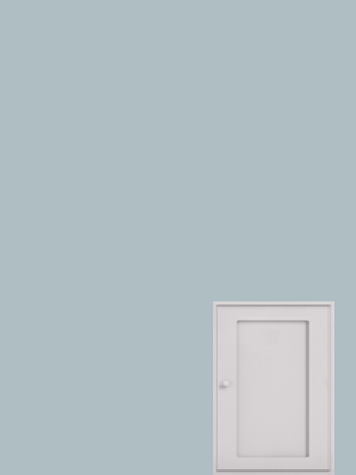 Single cupboard hinged right
