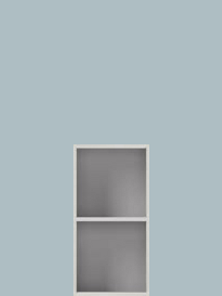 Single top unit with fixed centre shelf