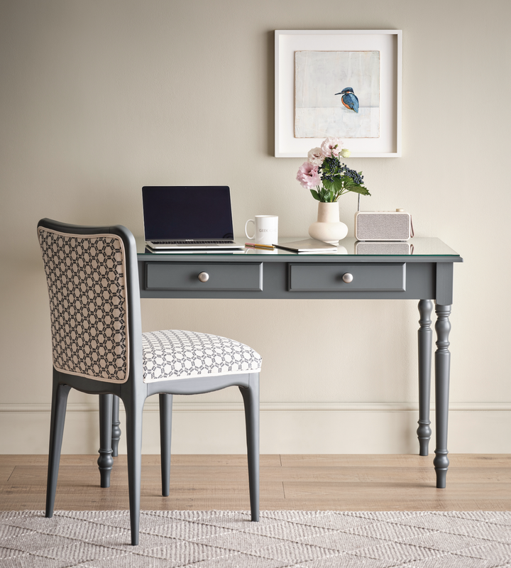 Slim grey deals desk