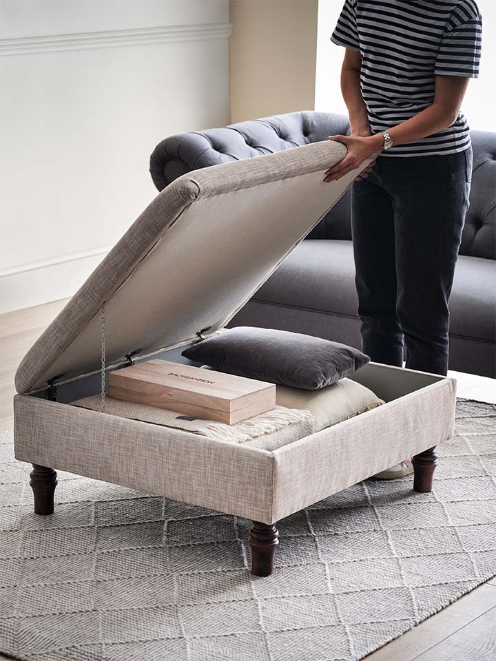 Portland storage footstool – The Dormy House