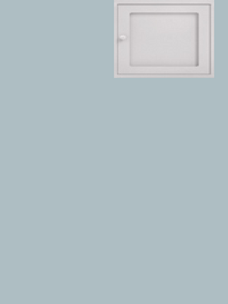 Single top cupboard hinged right