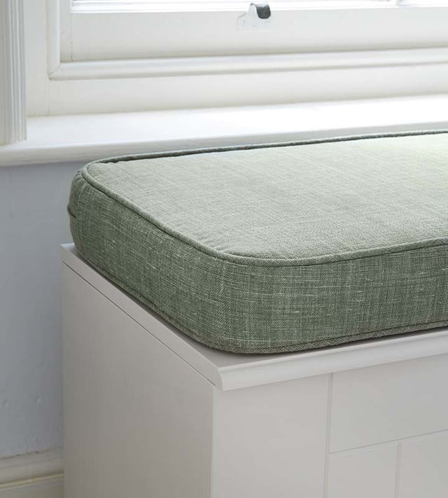 Foam seat pads with zipped and piped cover The Dormy House